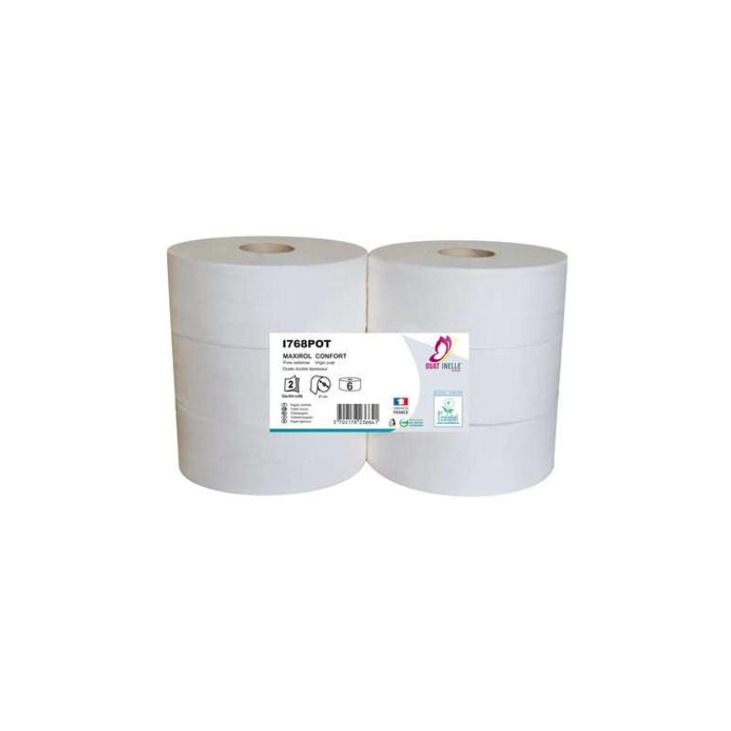 Papier toilette maxi jumbo 6 rouleaux roccia