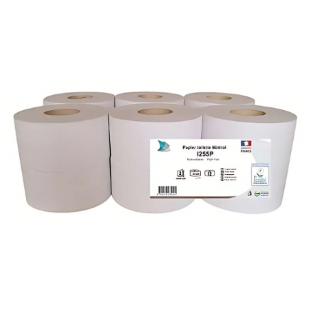 12 rouleaux papier toilette mini jumbo 160m roccia france