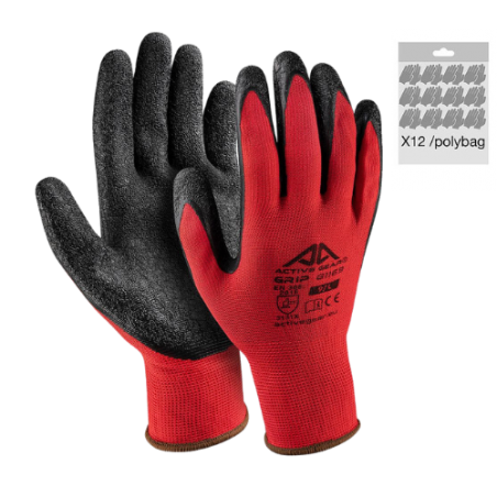 paire de Gant en Polyester - Latex crêpe noir - roccia france